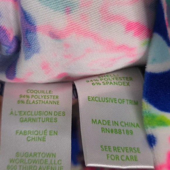 Lilly Pulitzer Multicolor Tropical Velour Hoodie. NWOT. Large. - Picture 6 of 8